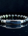 HEXA Blue Tiger Eye with 8mm Gold Obsidian - Pollygems HK