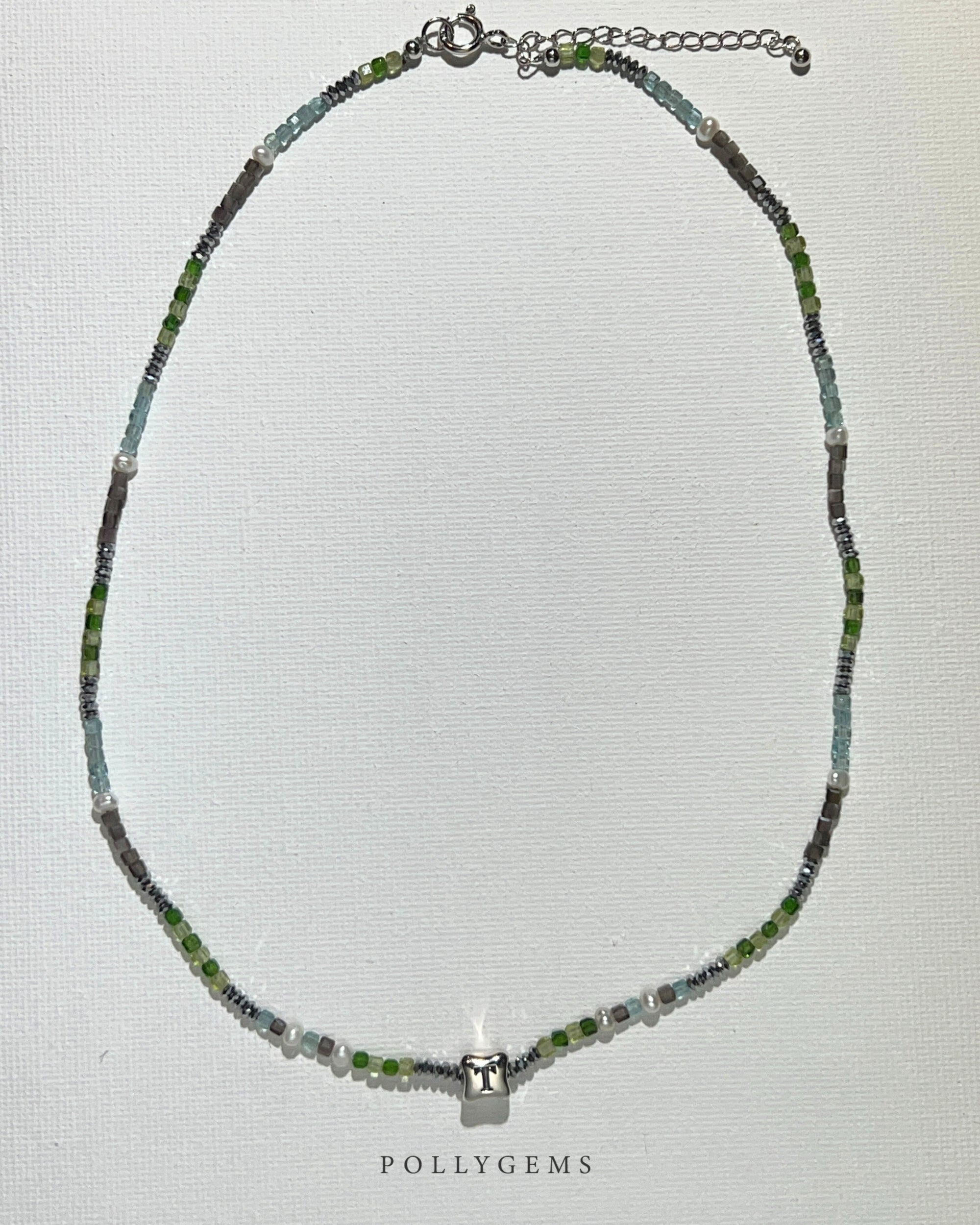I'M GROUNDING - POLLYGEMS Alphabet Design Necklace - Pollygems HK