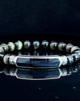 HEXA Blue Tiger Eye with 8mm Gold Obsidian - Pollygems HK