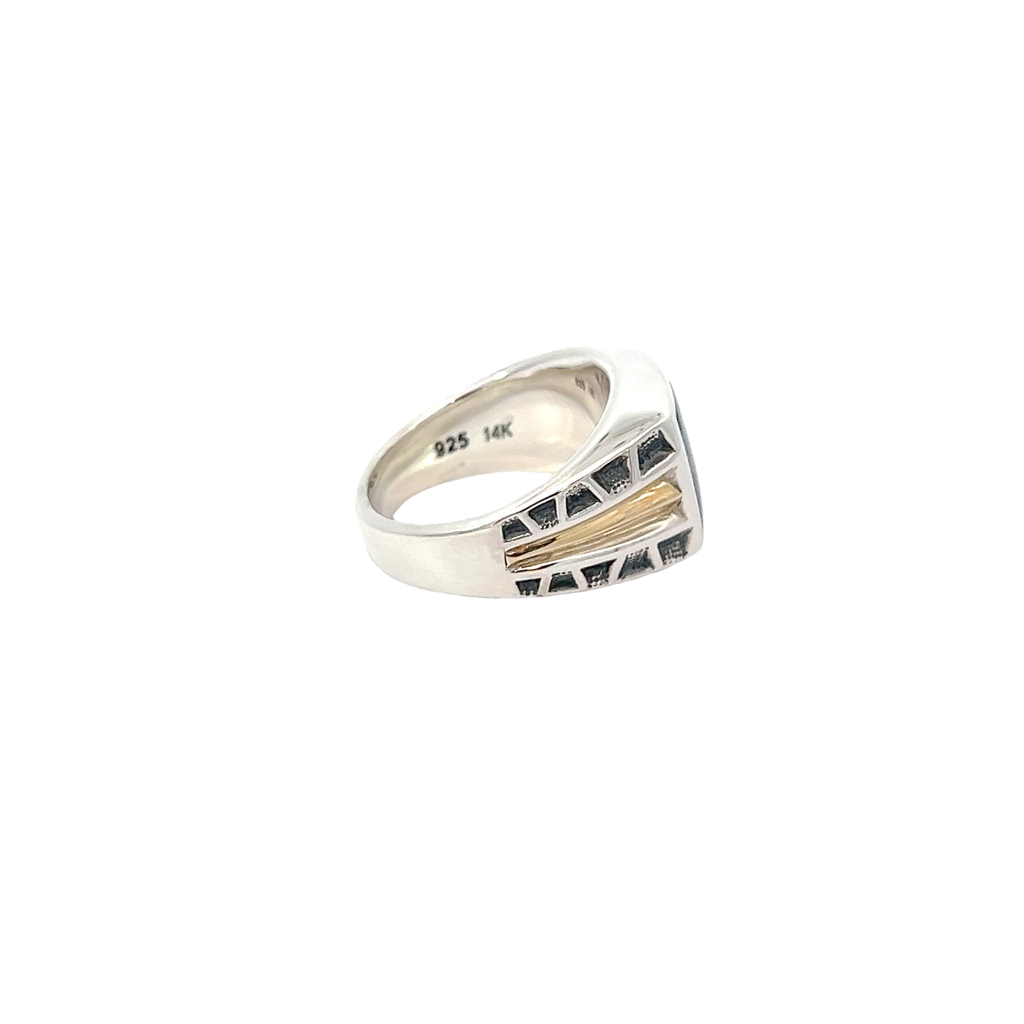 POLLYGEMS Blue Pietersite Signet Ring - Pollygems HK
