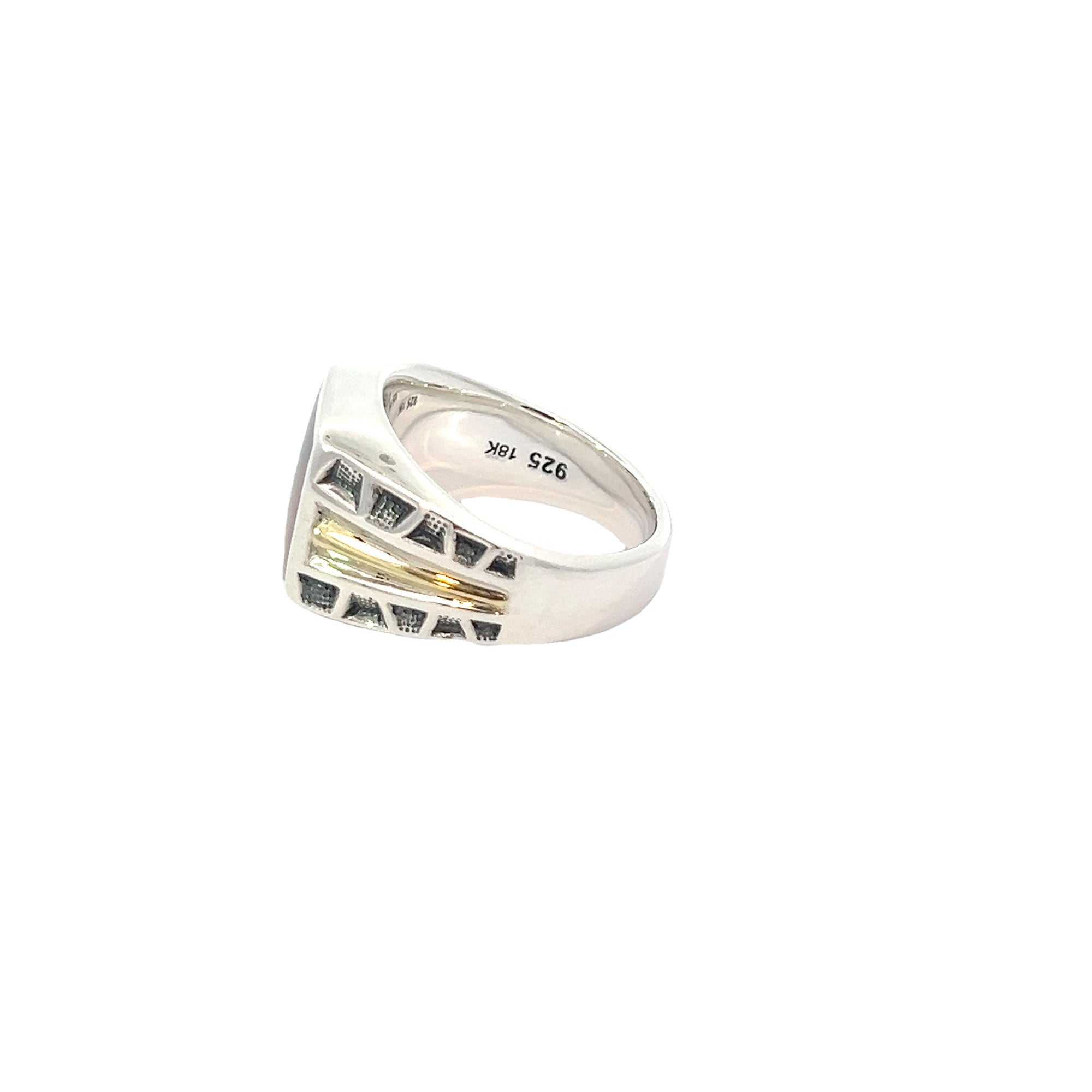 POLLYGEMS Yellow Blue Tiger Eye Signet Ring - Pollygems HK