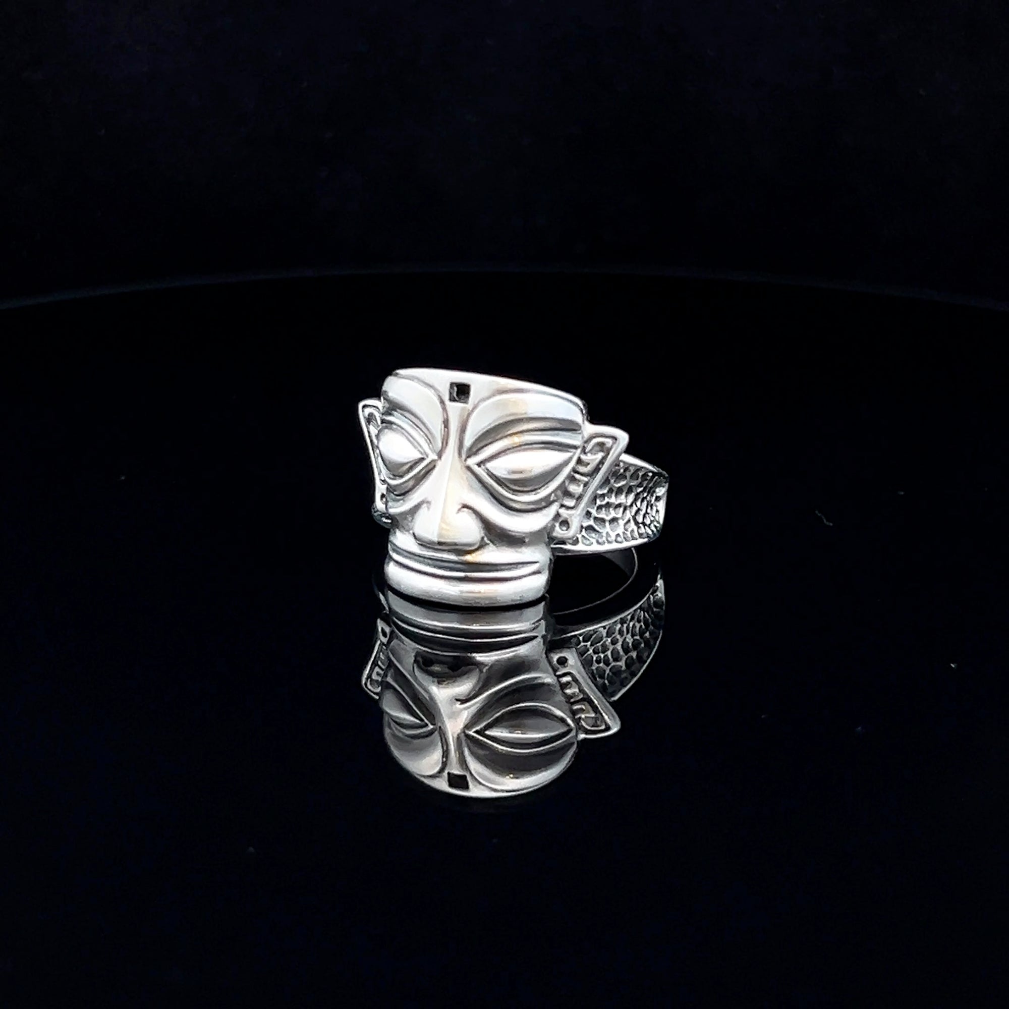 925 Sterling Silver Sanxingdui Silver Ring - Pollygems HK