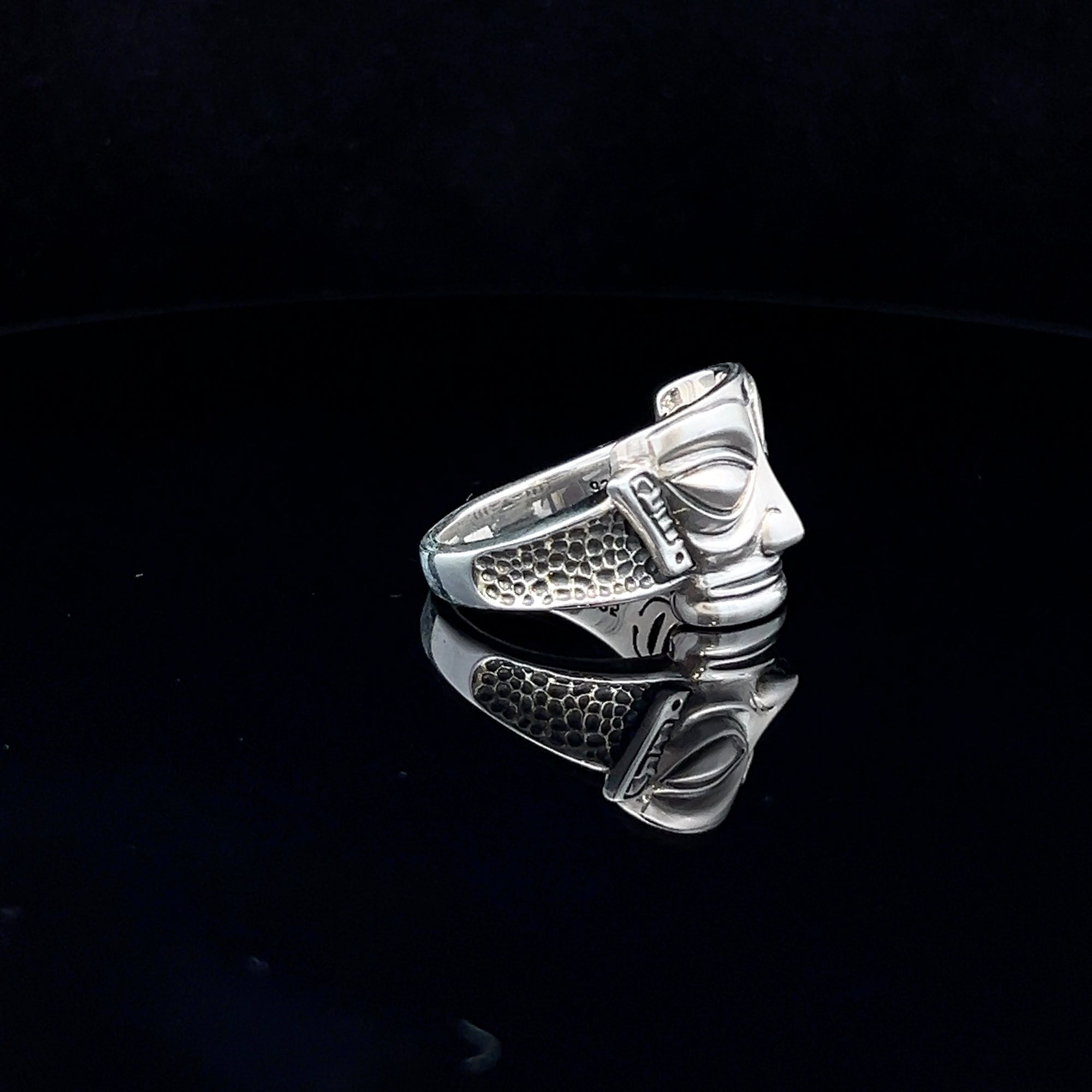 925 Sterling Silver Sanxingdui Silver Ring - Pollygems HK